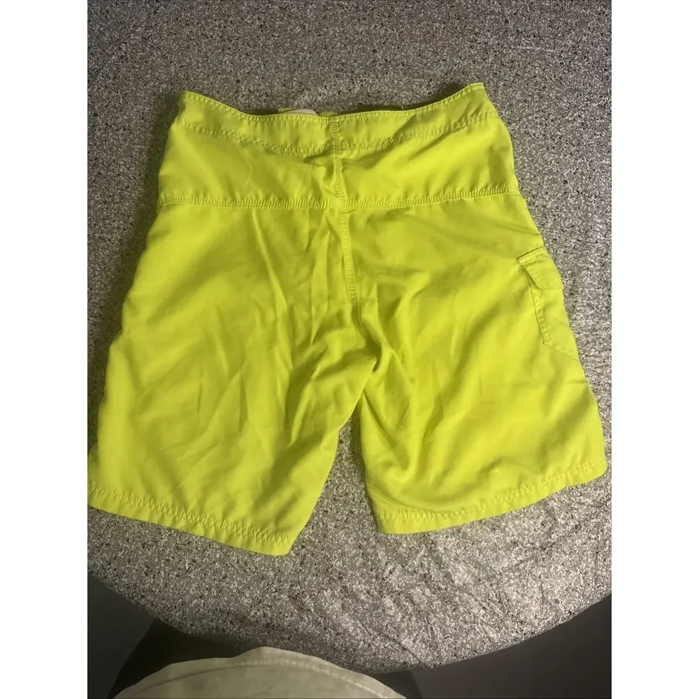 Hurley One and Only Mens 31 Board Shorts Neon Green Surf Swim Beach